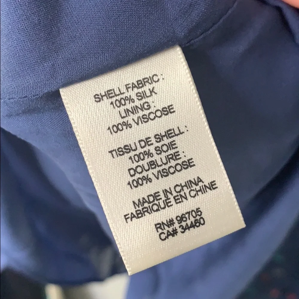 New REBECCA TAYLOR Glitter Gem Chiffon silk long sleeve Dress blue - Picture 10 of 10